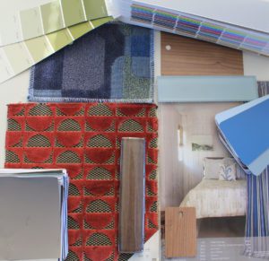 Material Board for postcard