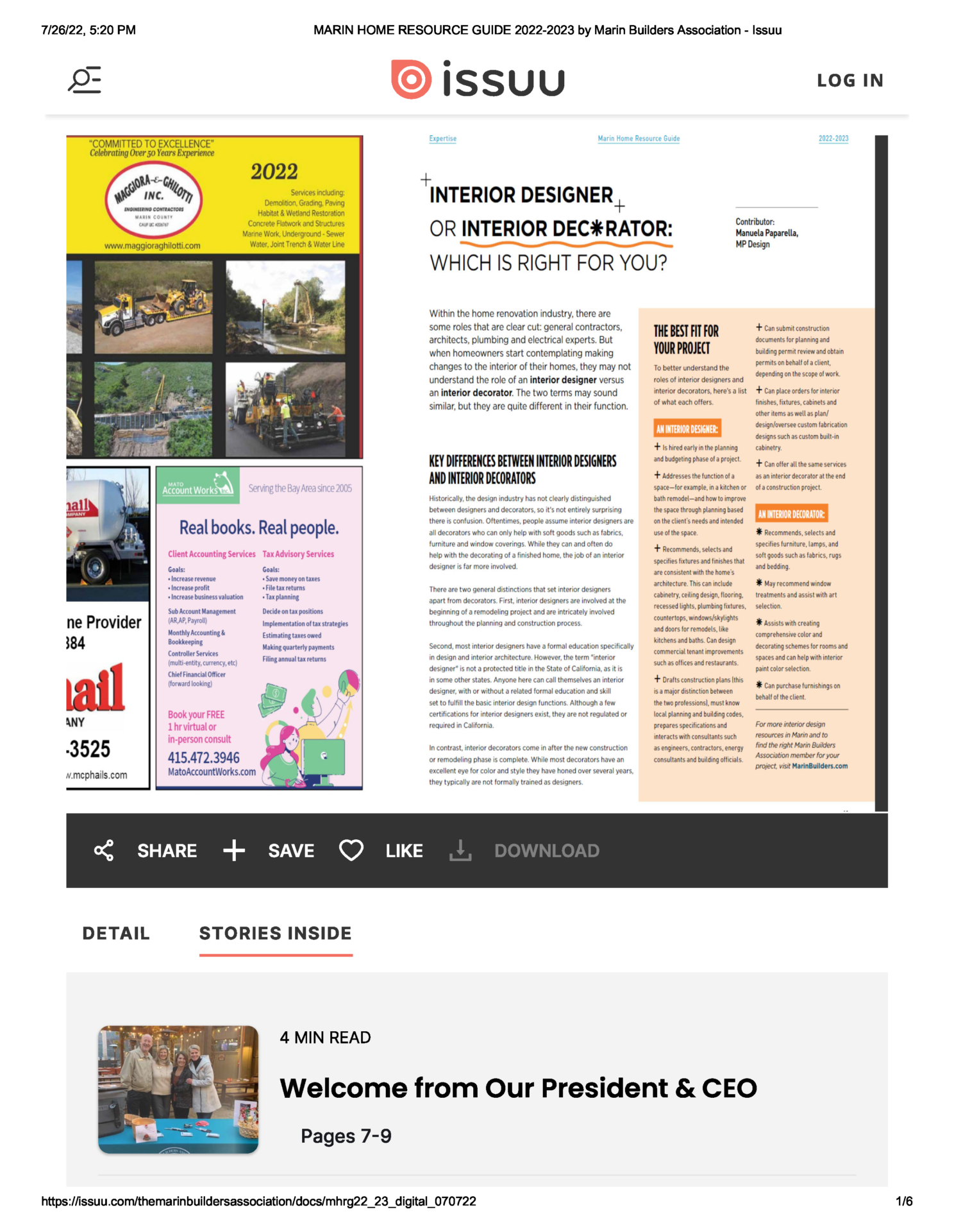 MARIN HOME RESOURCE GUIDE 2022-2023 Article Marin Home Resource Guide